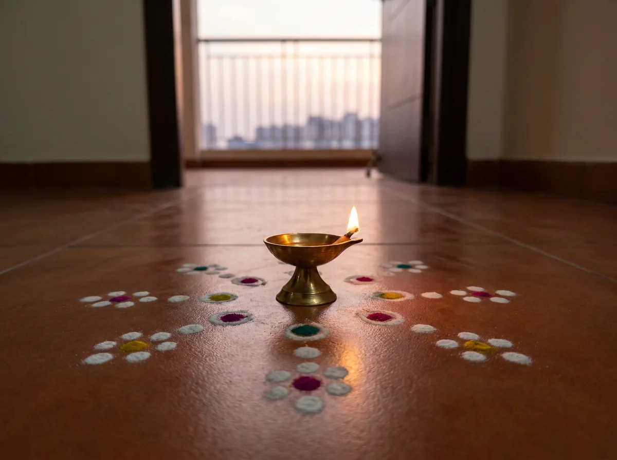 First diya lit in the new home
